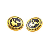 Enamel Dropping Glue Collar Studs