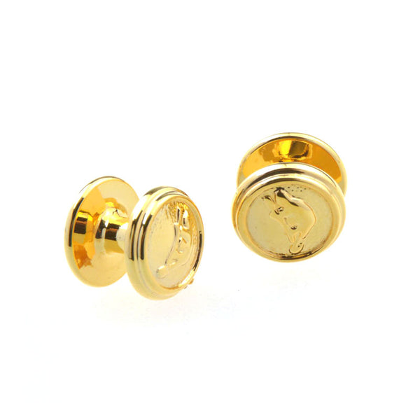 Plain Colour Metal Collar Studs