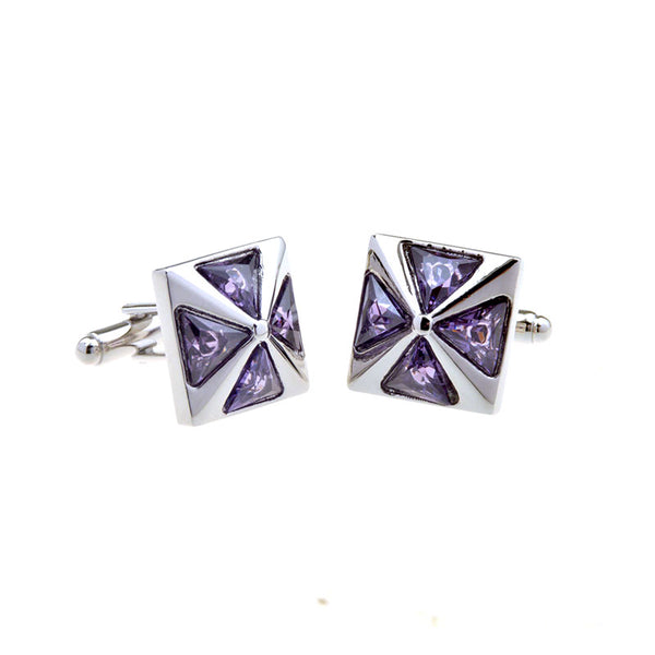 Crystal Zircon Cufflinks