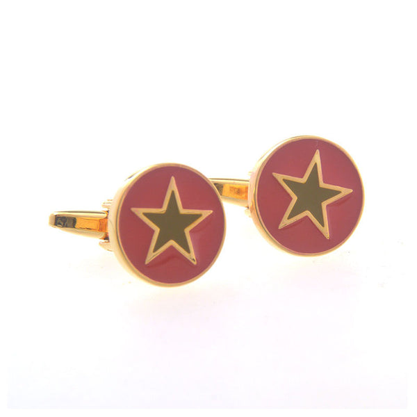 European & American Classical Enamel Dropping Glue Cufflinks