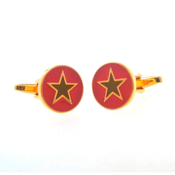 European & American Classical Enamel Dropping Glue Cufflinks