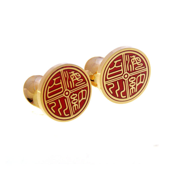 Enamel Dropping Glue Cufflinks