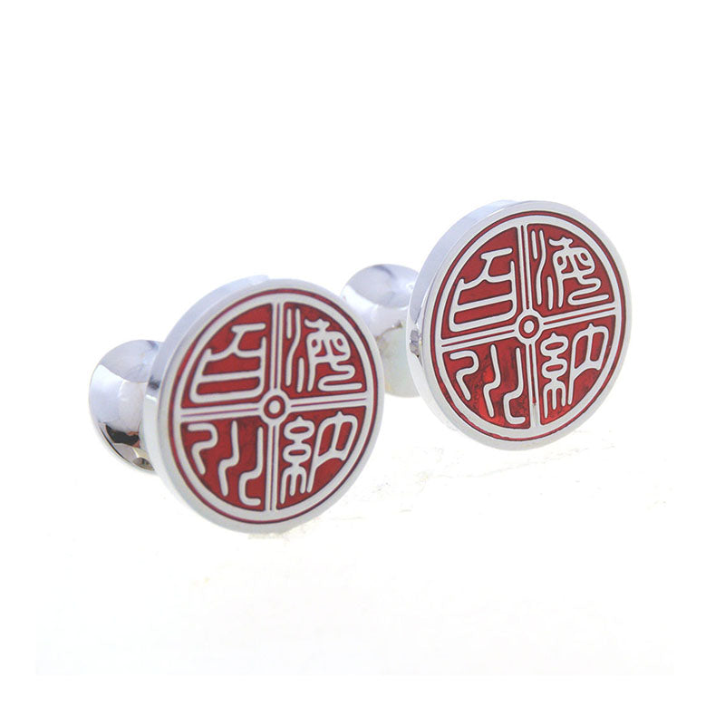 Enamel Dropping Glue Cufflinks