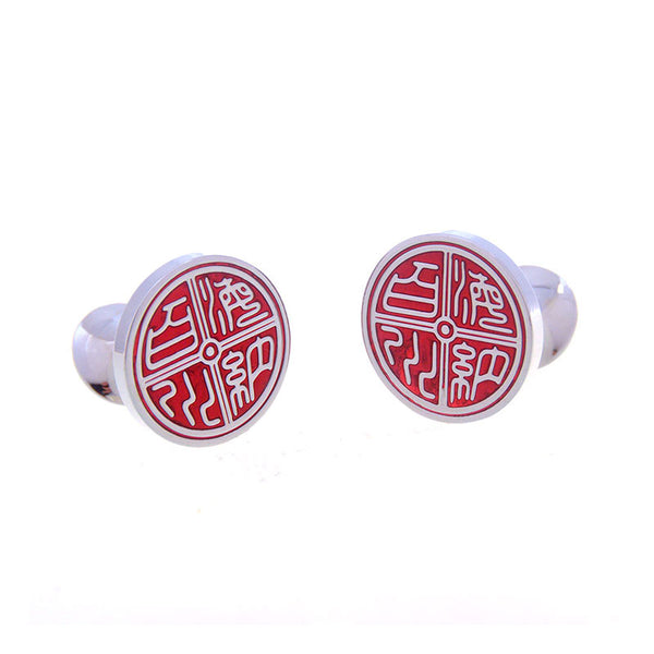 Enamel Dropping Glue Cufflinks