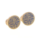 Enamel Dropping Glue Cufflinks