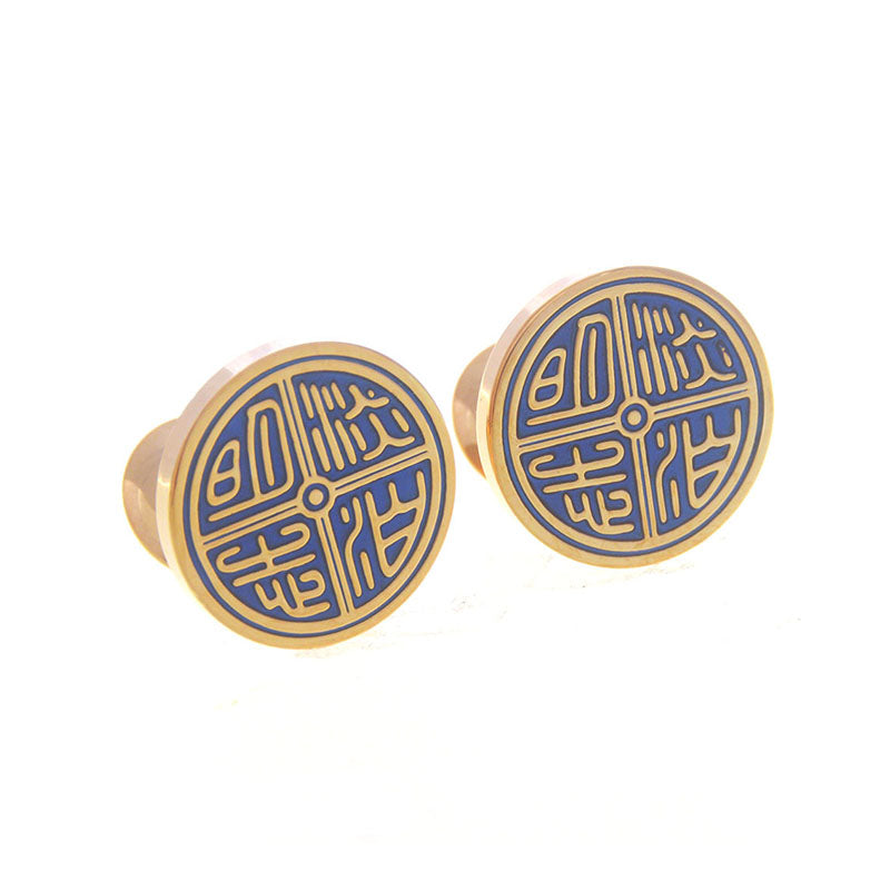 Enamel Dropping Glue Cufflinks