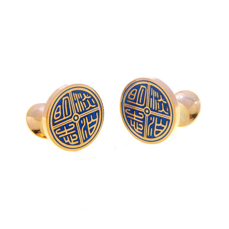 Enamel Dropping Glue Cufflinks