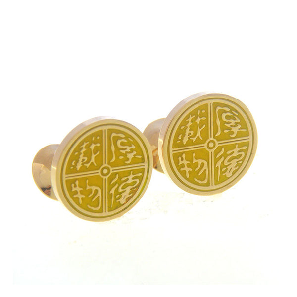 Enamel Dropping Glue Cufflinks