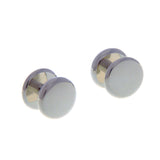 Plain Colour Metal Collar Studs