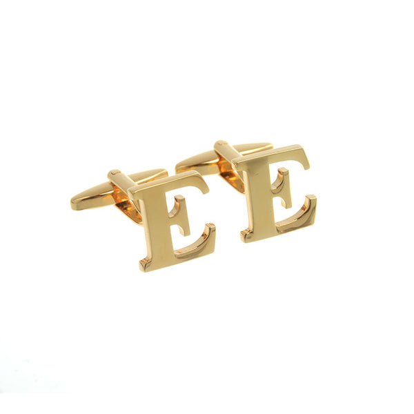 Number Letter Plain Colour Metal Cufflinks