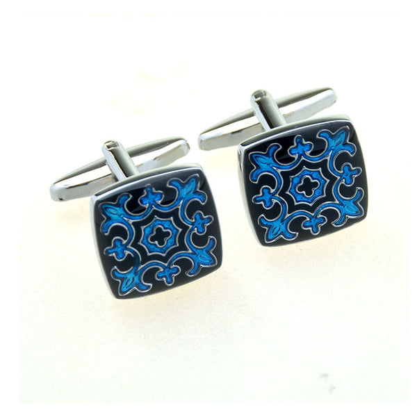 Enamel Dropping Glue Cufflinks