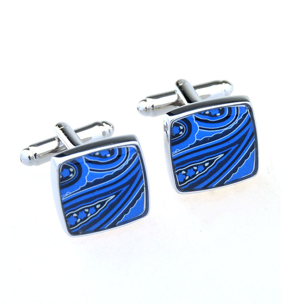 Enamel Dropping Glue Cufflinks