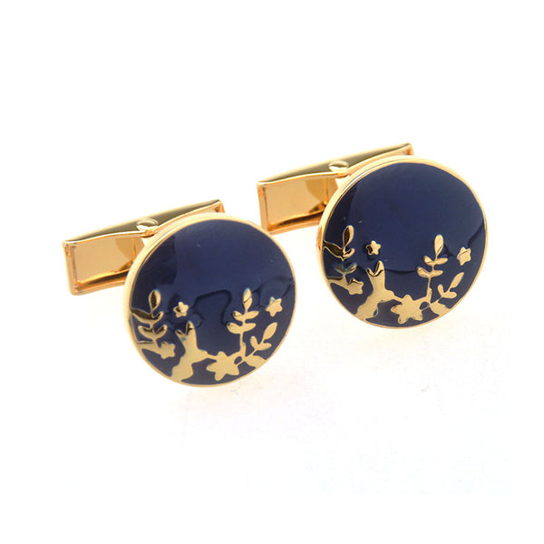 Enamel Dropping Glue Cufflinks