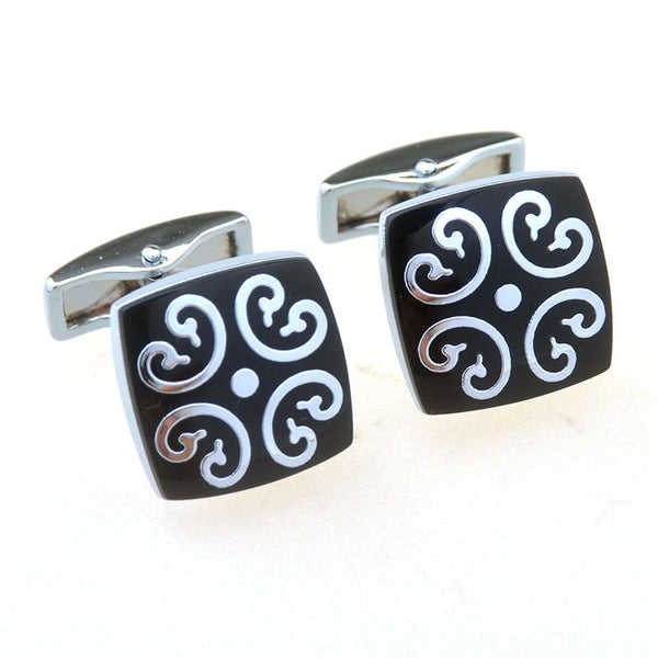 Enamel Dropping Glue Cufflinks