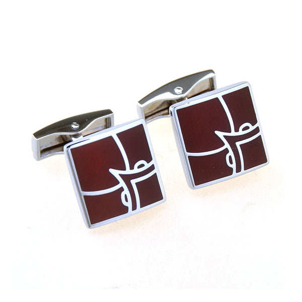 Enamel Dropping Glue Cufflinks