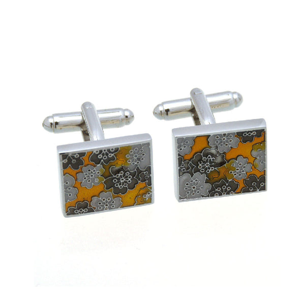 European & American Classical Enamel Dropping Glue Cufflinks