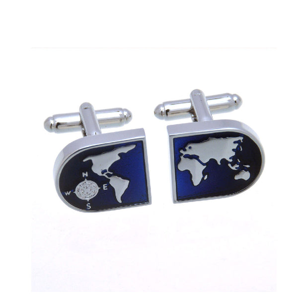 European & American Classical Enamel Dropping Glue Cufflinks