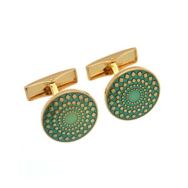 Enamel Dropping Glue Cufflinks