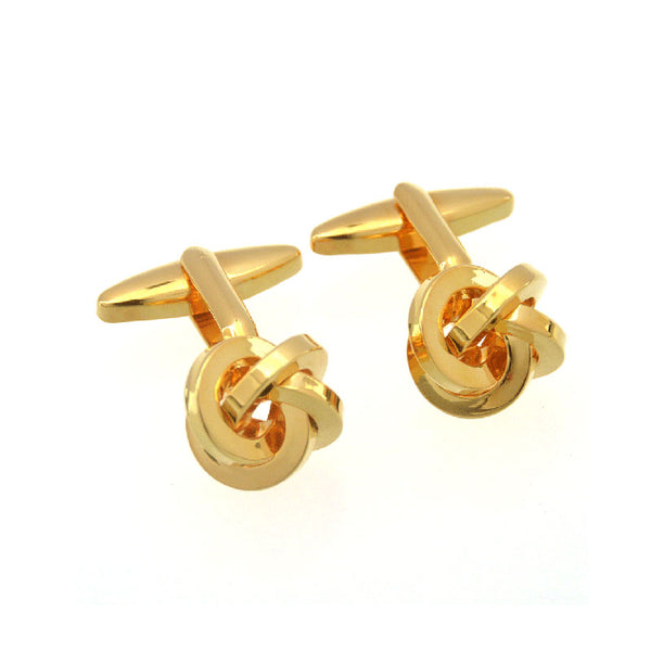 Laser Laser Chinese Knot Plain Colour Metal Cufflinks