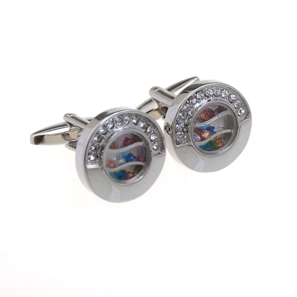 Festivals Wedding Reception Crystal Zircon Cufflinks