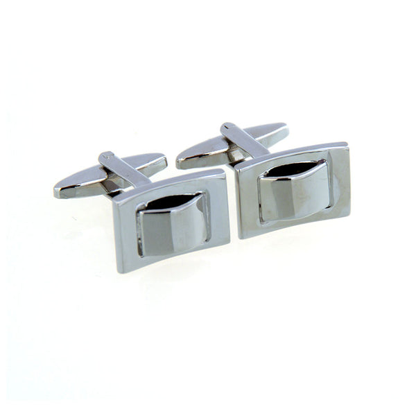 European & American Classical Plain Colour Metal Cufflinks