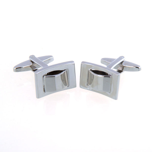 European & American Classical Plain Colour Metal Cufflinks