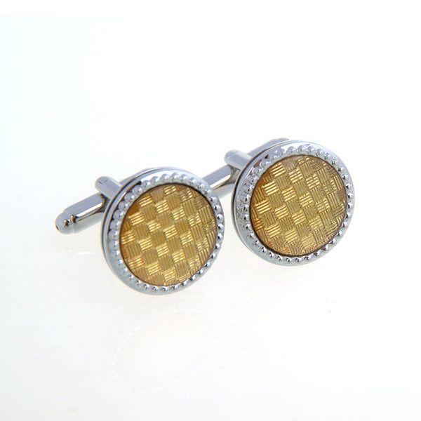 European & American Classical Enamel Dropping Glue Cufflinks