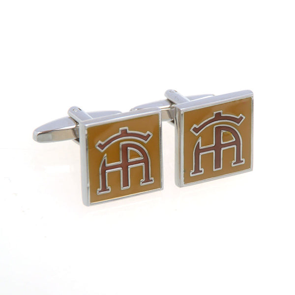 European & American Classical Enamel Dropping Glue Cufflinks