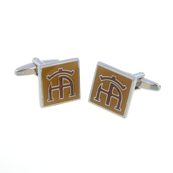 European & American Classical Enamel Dropping Glue Cufflinks