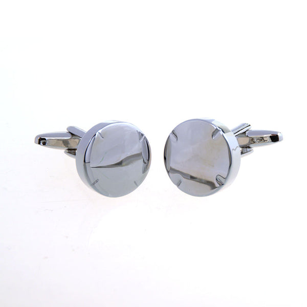 Laser Laser Chinese Knot Plain Colour Metal Cufflinks