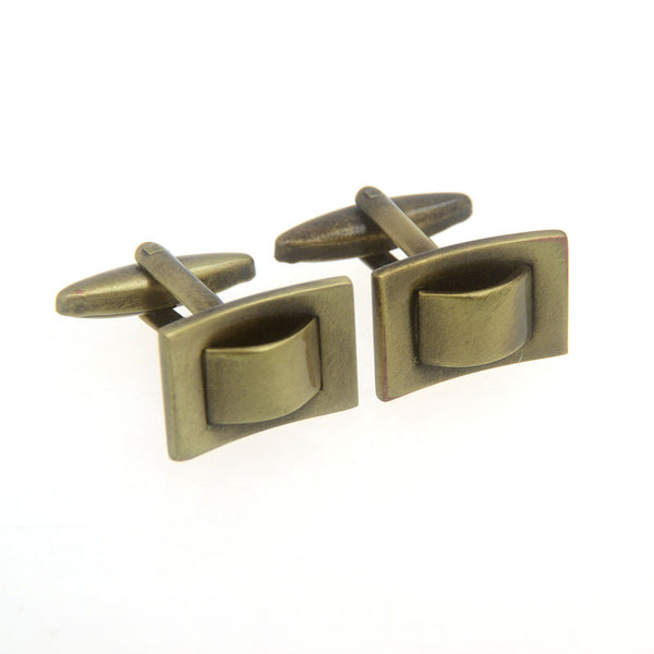 European & American Classical Plain Colour Metal Cufflinks