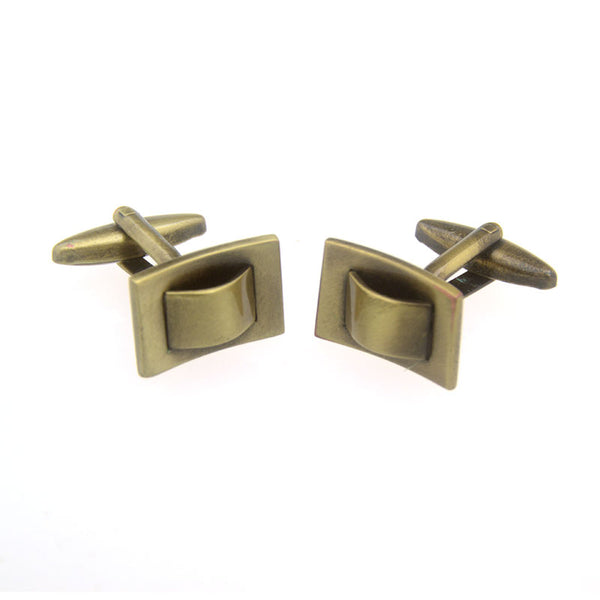 European & American Classical Plain Colour Metal Cufflinks