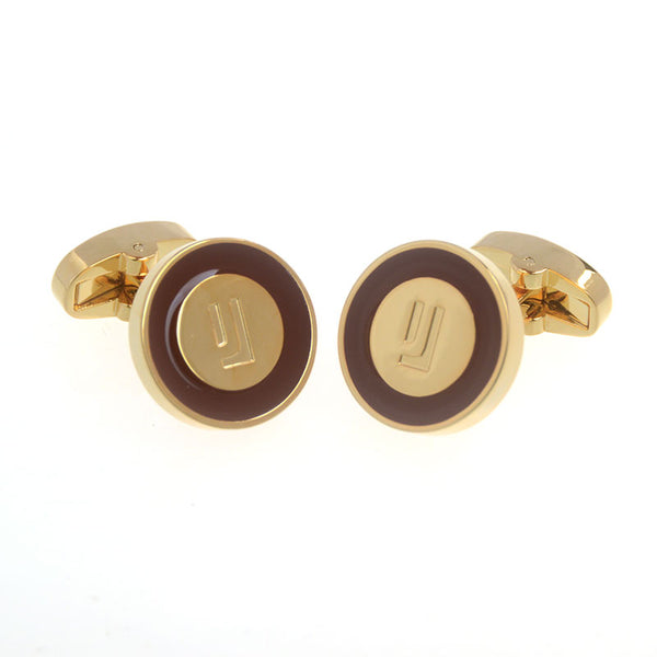 European & American Classical Enamel Dropping Glue Cufflinks