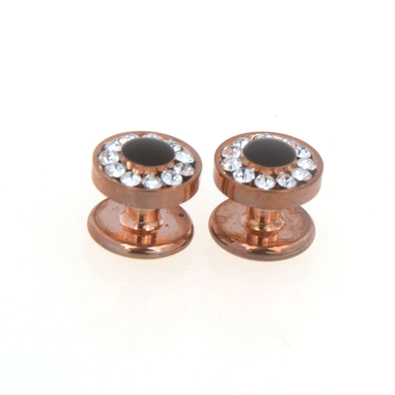 Festivals Wedding Reception Crystal Zircon Collar Studs