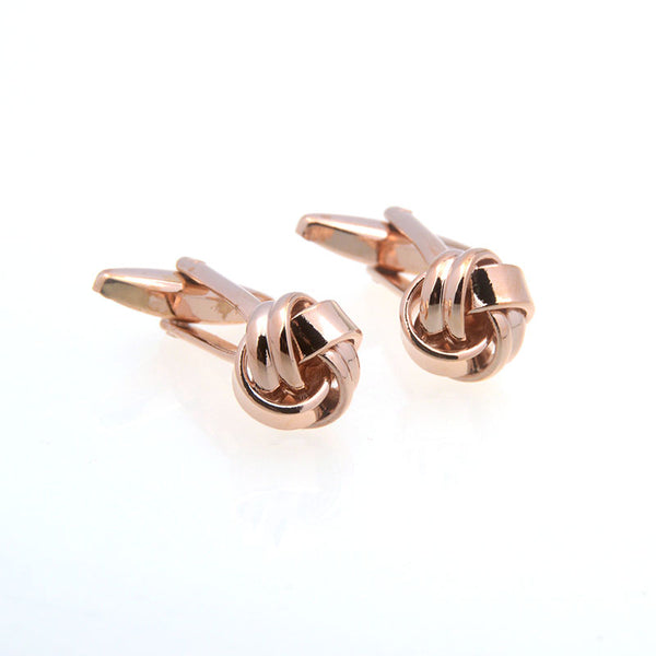 Laser Laser Chinese Knot Plain Colour Metal Cufflinks