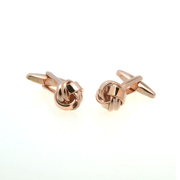 Laser Laser Chinese Knot Plain Colour Metal Cufflinks