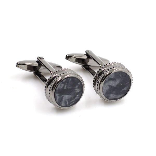 European & American Classical Shells Agate Cufflinks