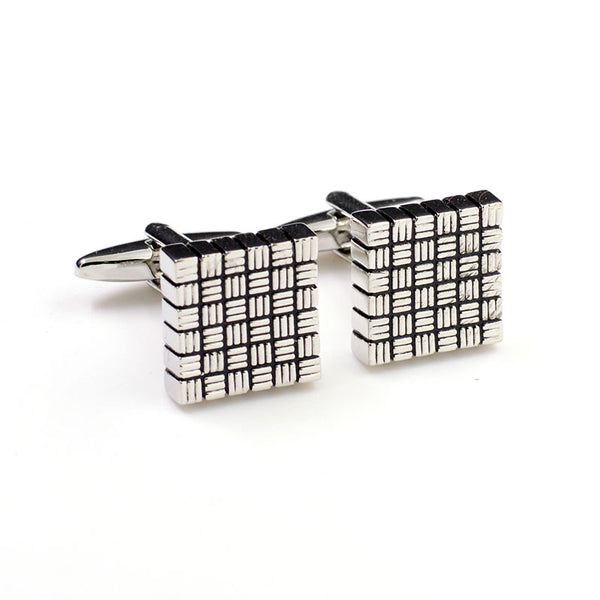 Number Letter Plain Colour Metal Cufflinks