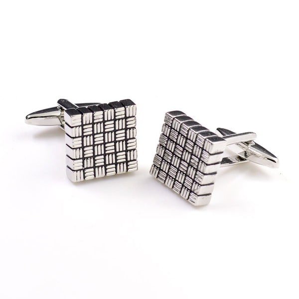 Number Letter Plain Colour Metal Cufflinks