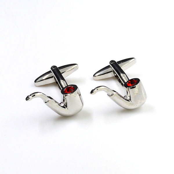 European & American Classical Crystal Zircon Cufflinks