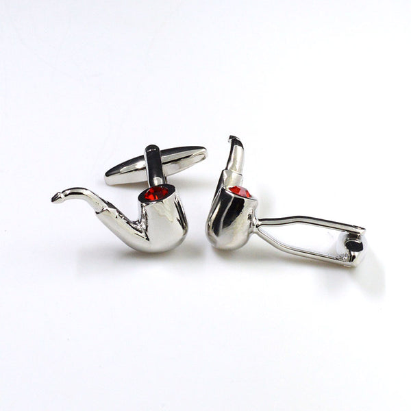 European & American Classical Crystal Zircon Cufflinks