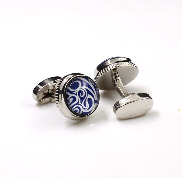 Festivals Wedding Reception Enamel Dropping Glue Cufflinks