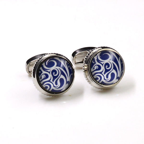 Festivals Wedding Reception Enamel Dropping Glue Cufflinks