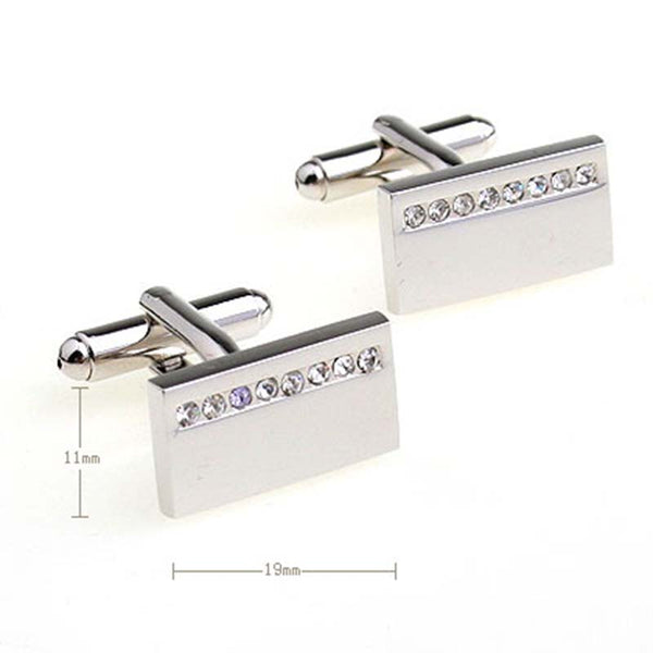 Crystal Zircon Cufflinks