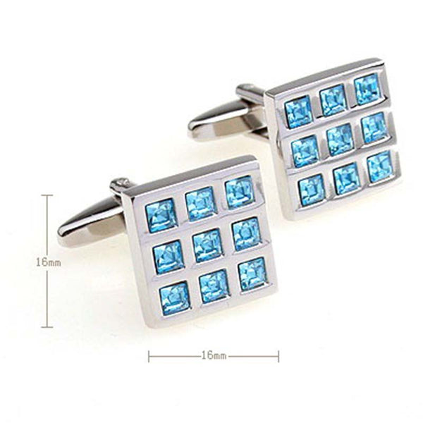 Crystal Zircon Cufflinks