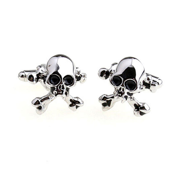 Interesting Skull Enamel Dropping Glue Cufflinks