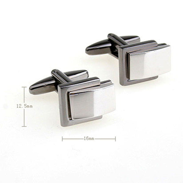 Plain Colour Metal Cufflinks