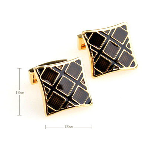 Enamel Dropping Glue Cufflinks