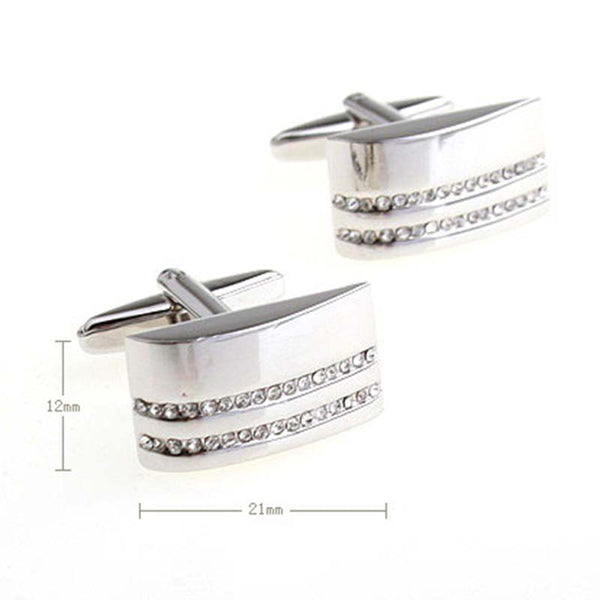 Crystal Zircon Cufflinks