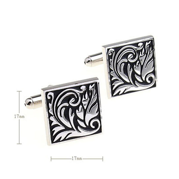 European & American Classical Enamel Dropping Glue Cufflinks